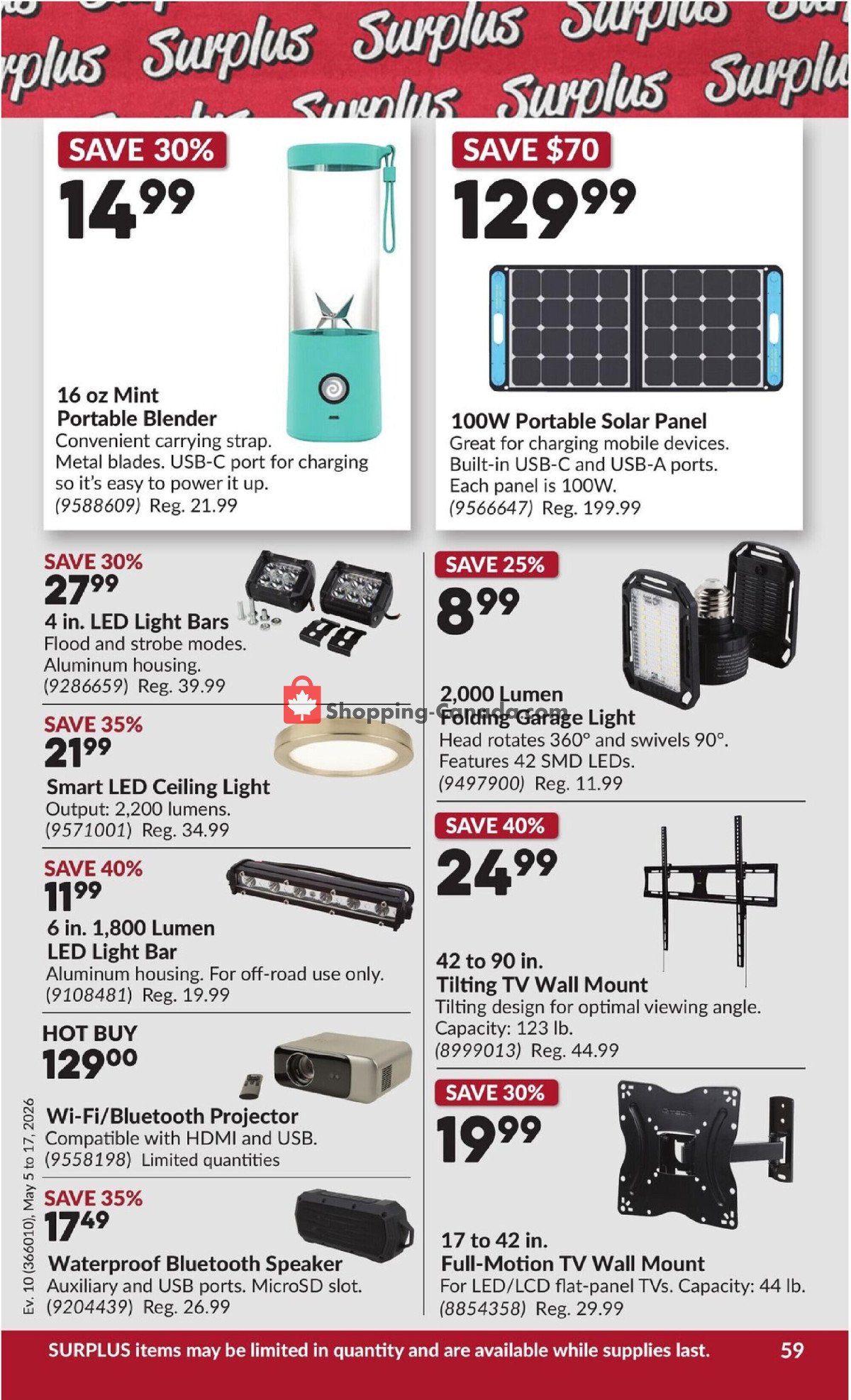Princess Auto flyer from Tuesday May 5, 2026 to Sunday May 17, 2026 - page 65