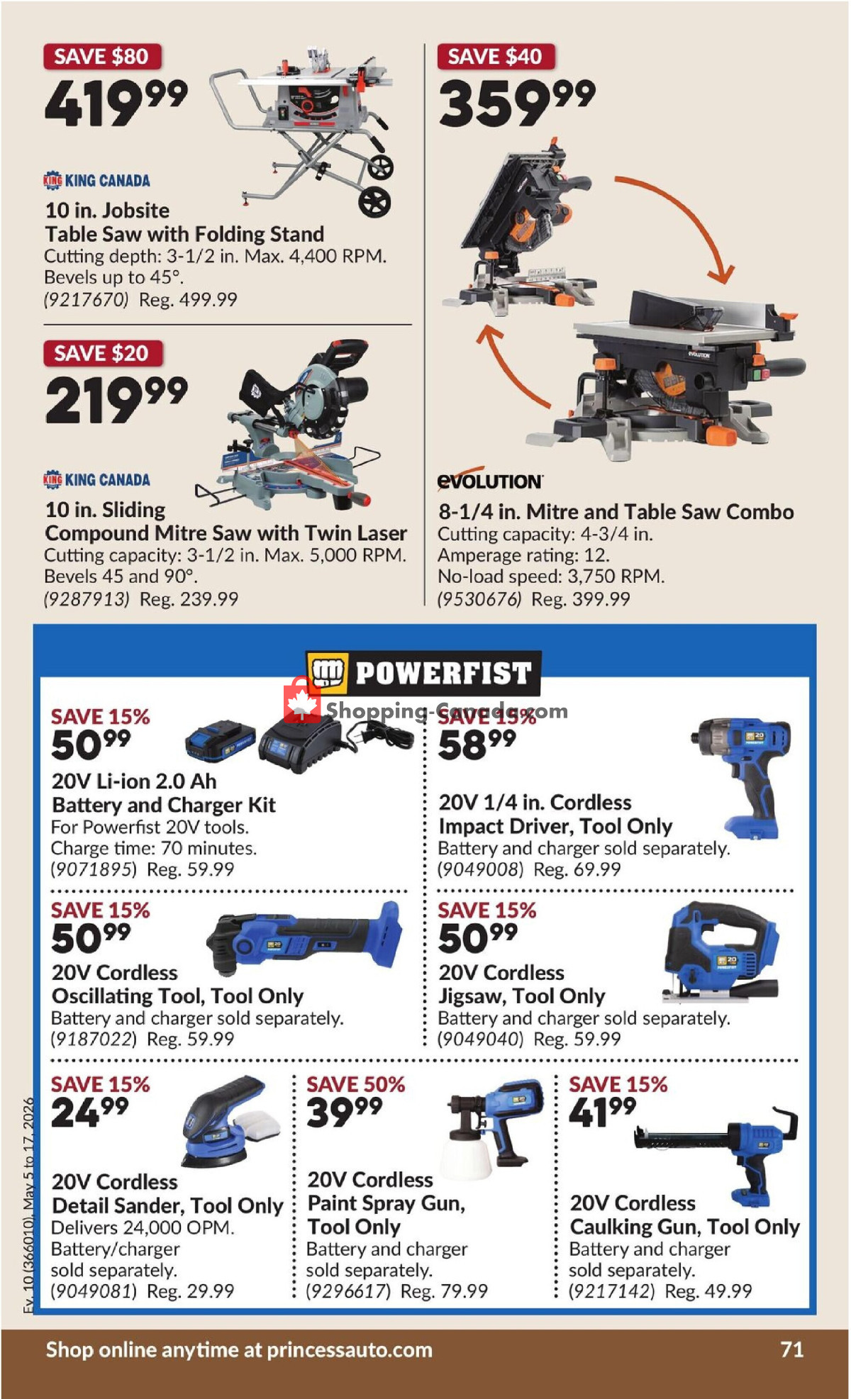 Princess Auto flyer from Tuesday May 5, 2026 to Sunday May 17, 2026 - page 77