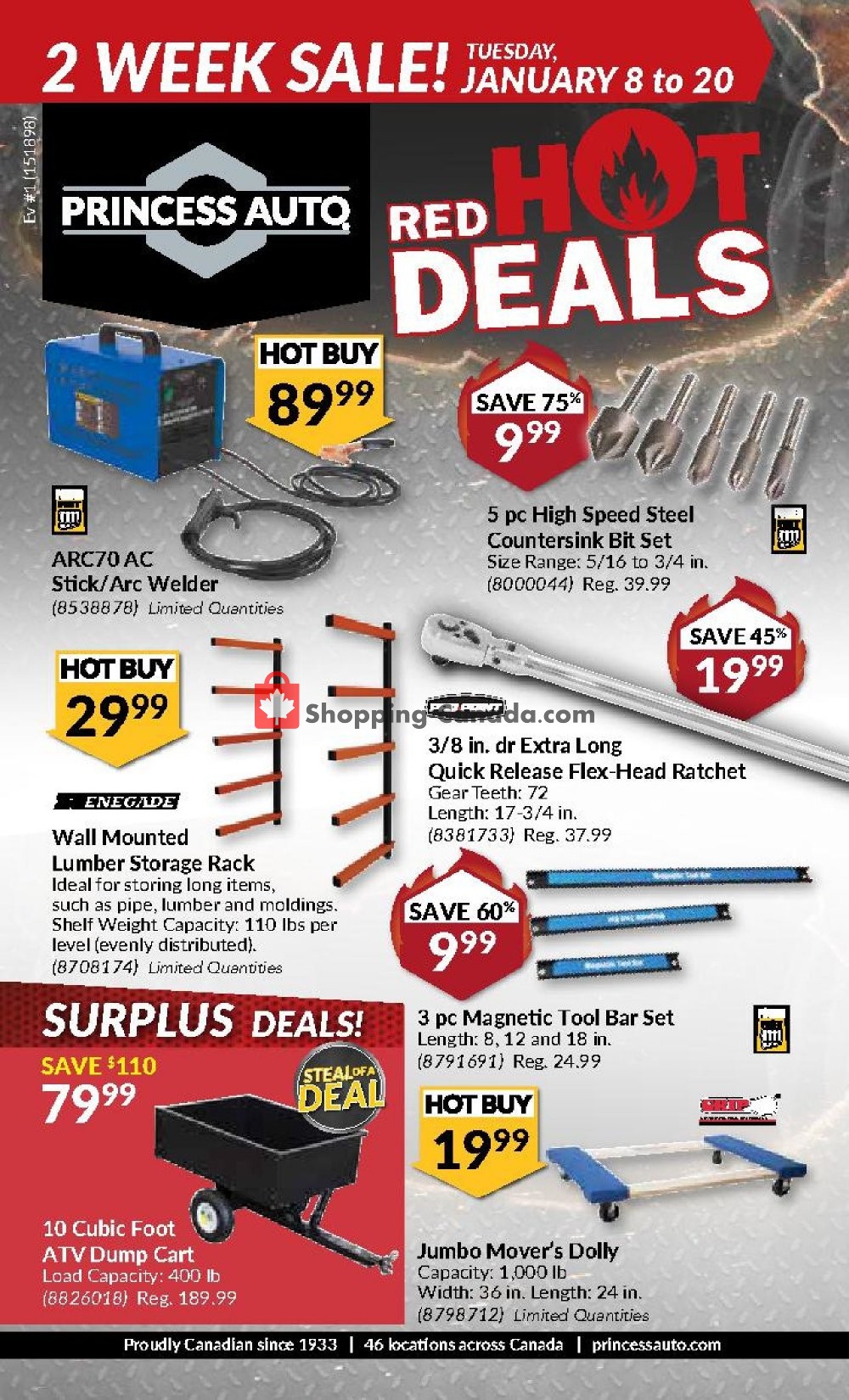 Princess Auto flyer from Tuesday January 8, 2019 to Sunday January 20, 2019 - page 1