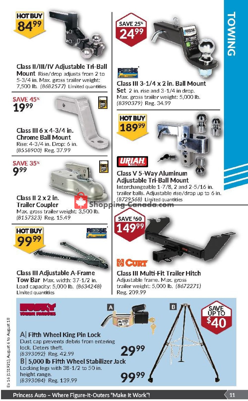 Princess Auto flyer from Tuesday August 6, 2019 to Sunday August 18, 2019 - page 11