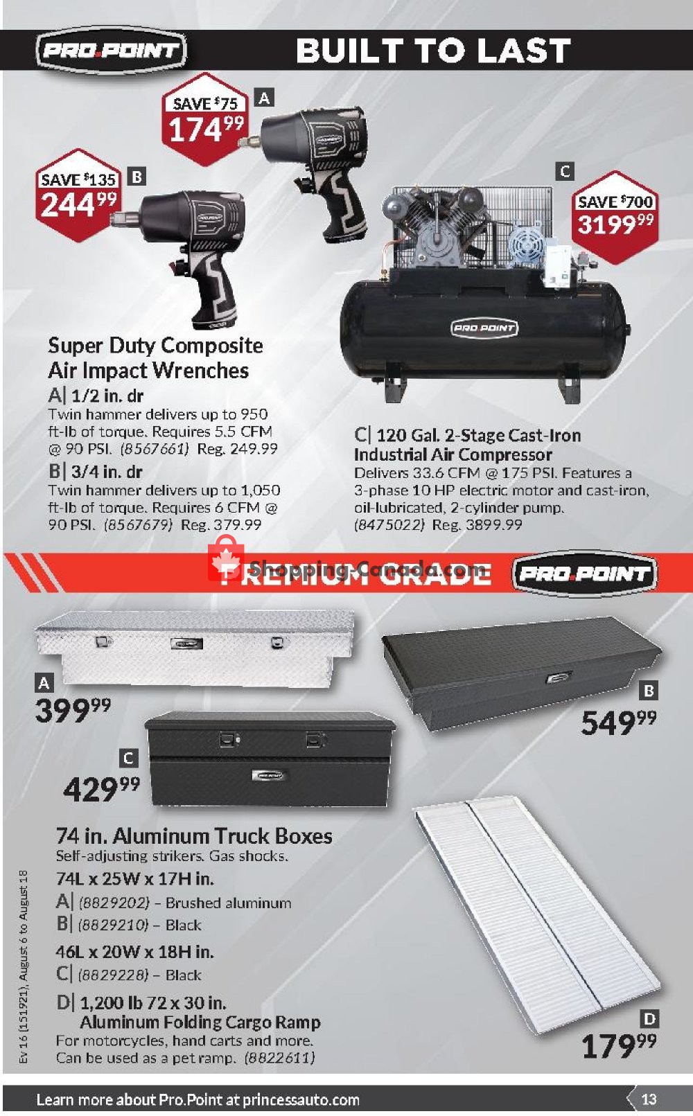 Princess Auto flyer from Tuesday August 6, 2019 to Sunday August 18, 2019 - page 13