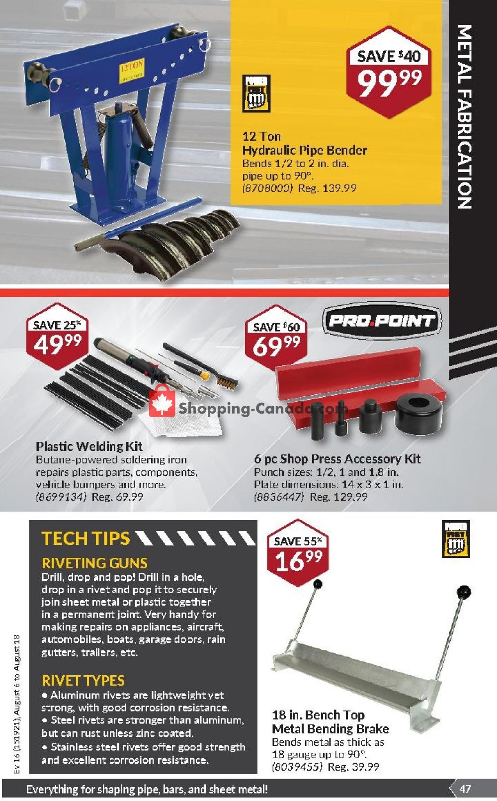 Princess Auto flyer from Tuesday August 6, 2019 to Sunday August 18, 2019 - page 47
