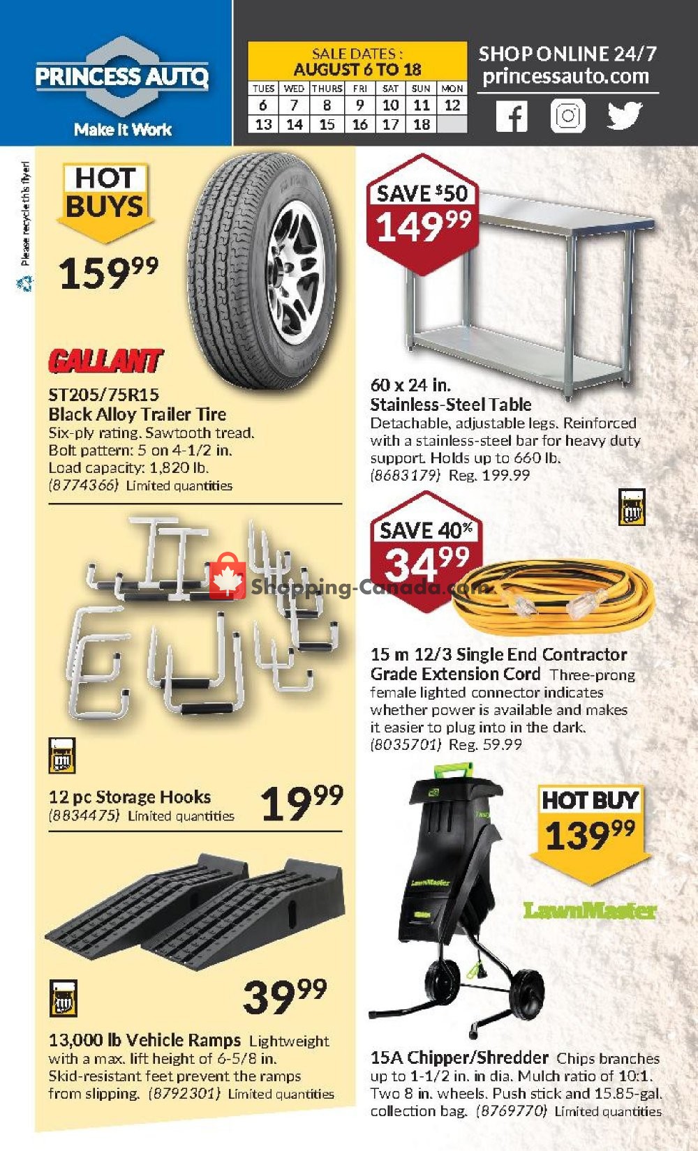 Princess Auto flyer from Tuesday August 6, 2019 to Sunday August 18, 2019 - page 48
