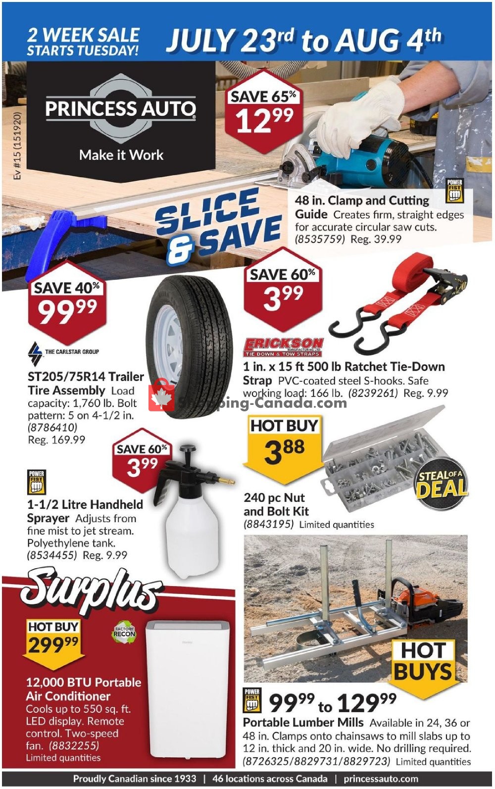 Princess Auto Canada, flyer (Special Offer) July 23 August 4, 2019