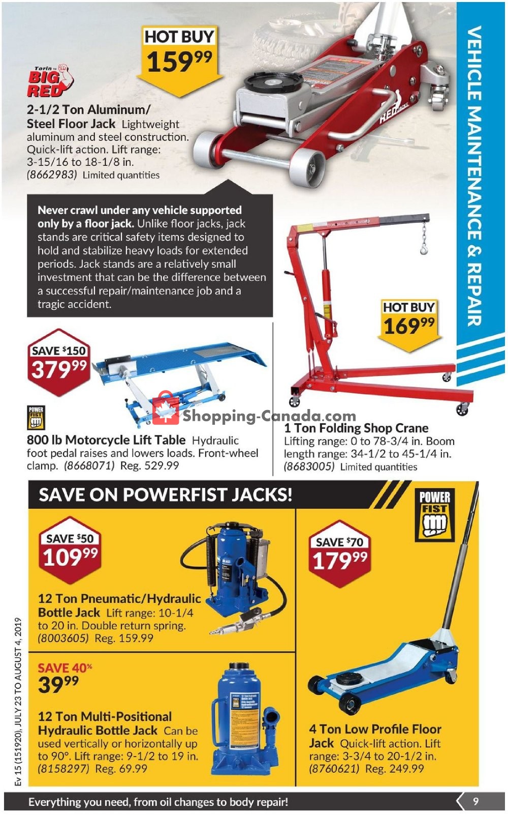 Princess Auto flyer from Tuesday July 23, 2019 to Sunday August 4, 2019 - page 10