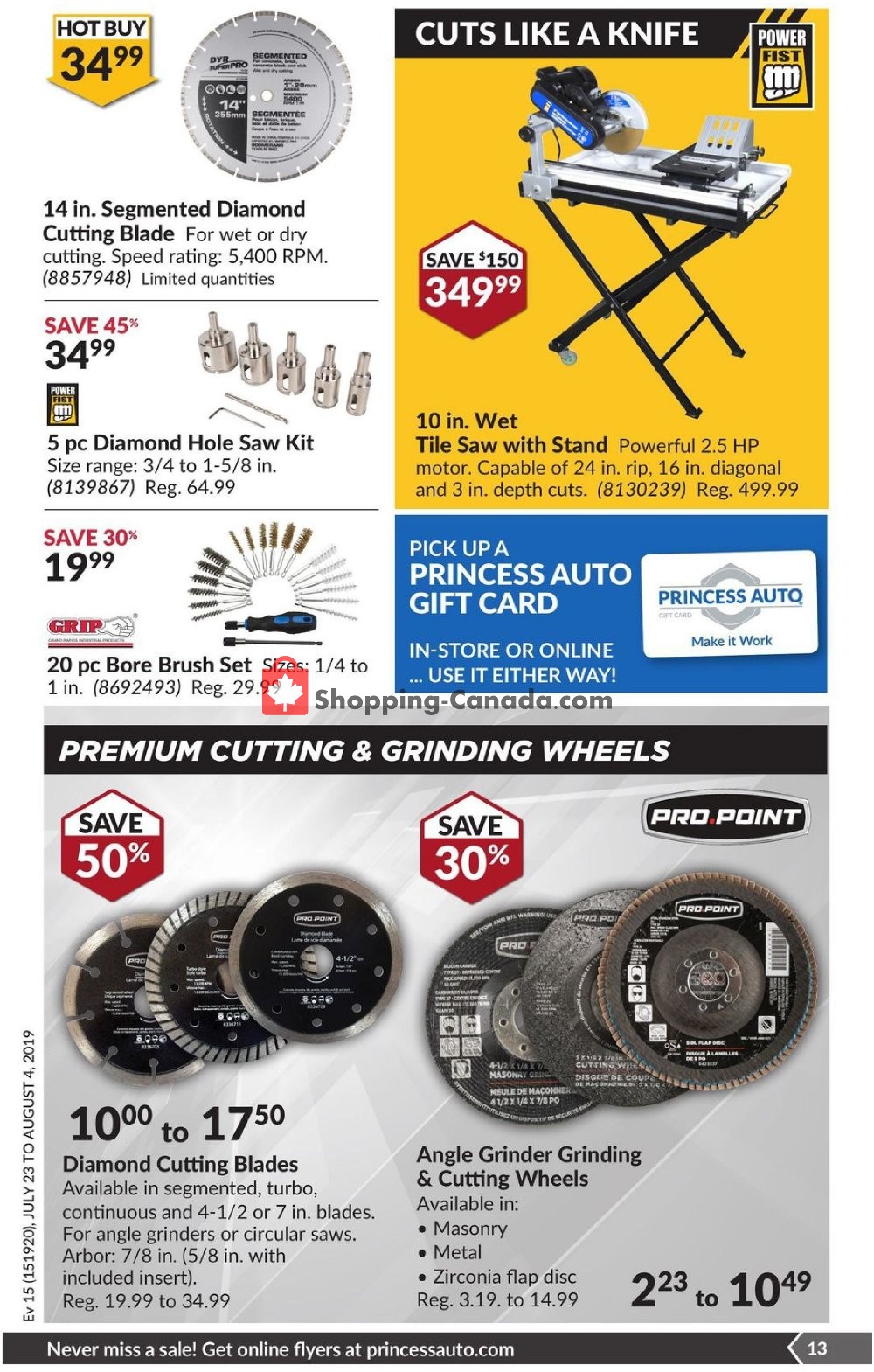 Princess Auto flyer from Tuesday July 23, 2019 to Sunday August 4, 2019 - page 14