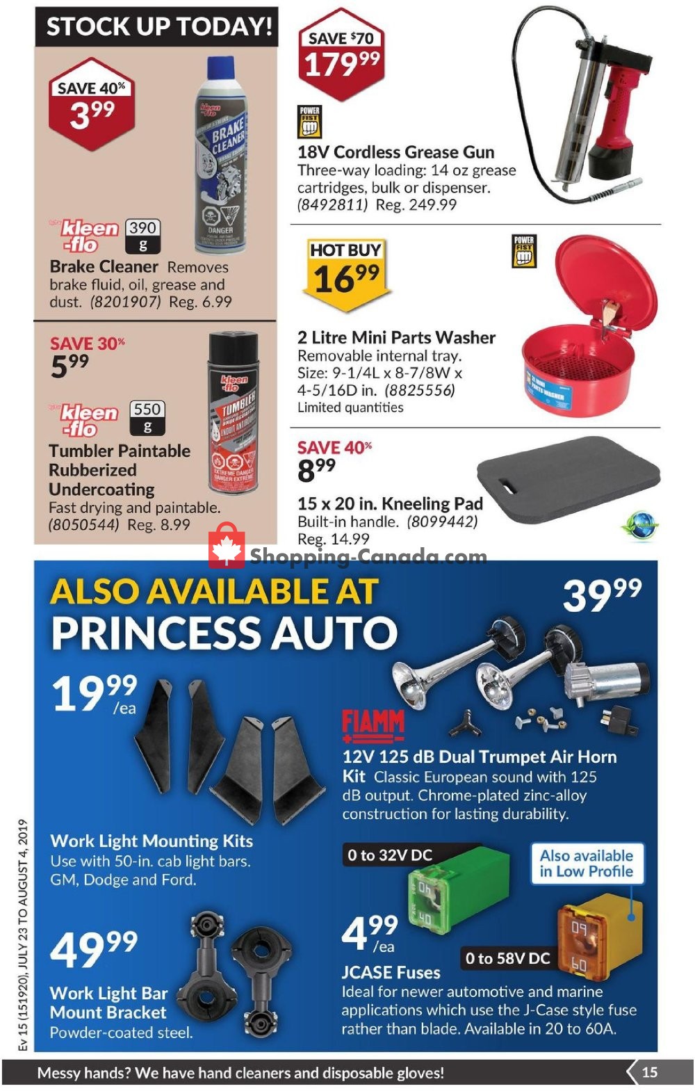 Princess Auto flyer from Tuesday July 23, 2019 to Sunday August 4, 2019 - page 16