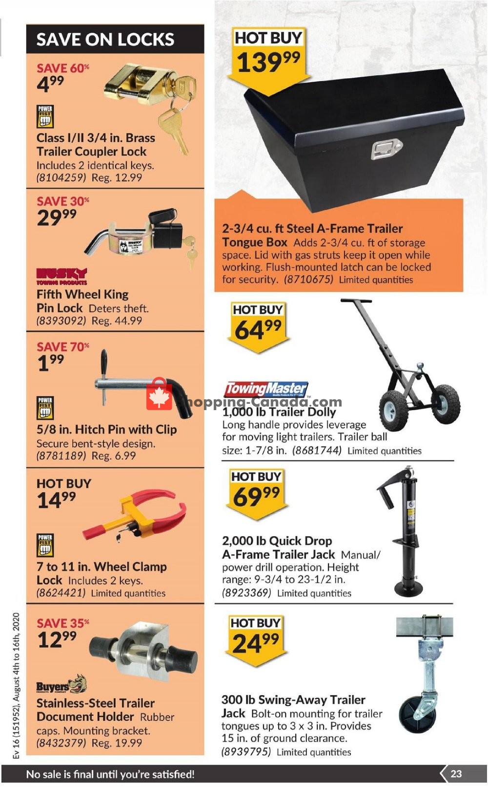 Princess Auto flyer from Tuesday August 4, 2020 to Sunday August 16, 2020 - page 29