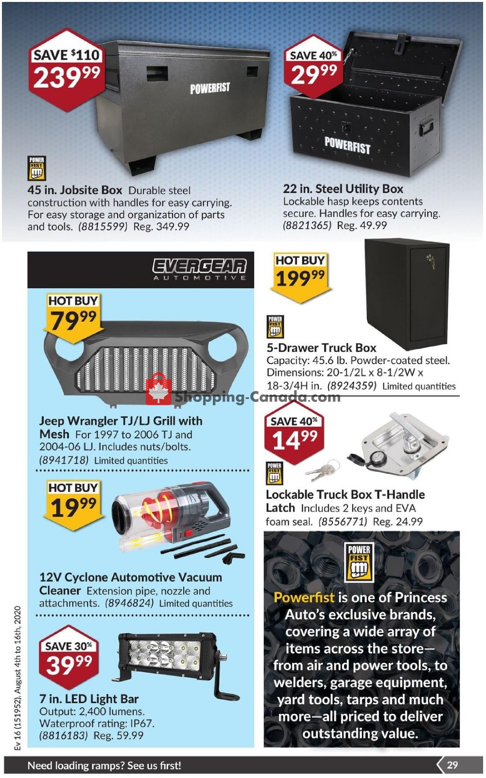 Princess Auto flyer from Tuesday August 4, 2020 to Sunday August 16, 2020 - page 35