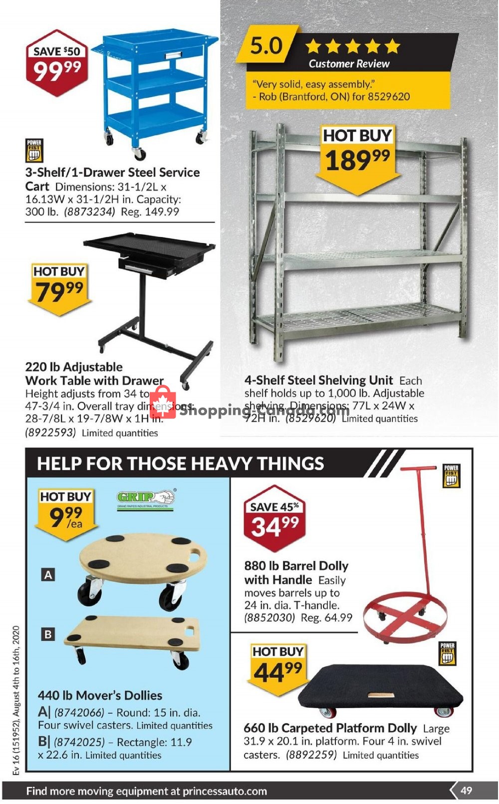 Princess Auto flyer from Tuesday August 4, 2020 to Sunday August 16, 2020 - page 55