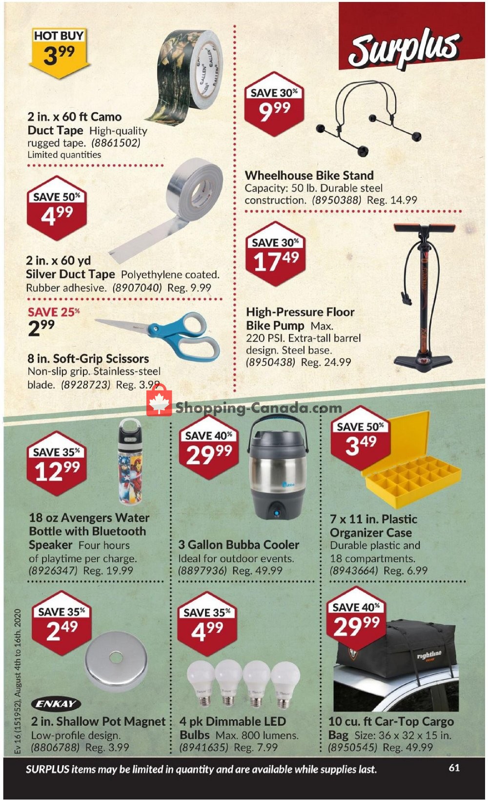Princess Auto flyer from Tuesday August 4, 2020 to Sunday August 16, 2020 - page 67