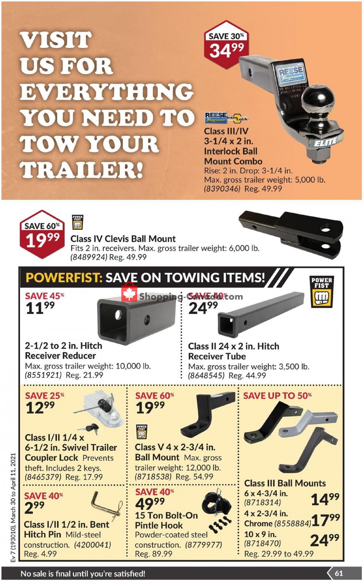 Princess Auto flyer from Tuesday March 30, 2021 to Sunday April 11, 2021 - page 66