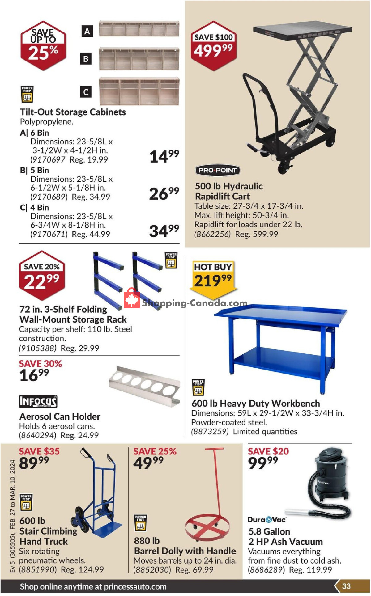 Princess Auto flyer from Tuesday February 27, 2024 to Sunday March 10, 2024 - page 38