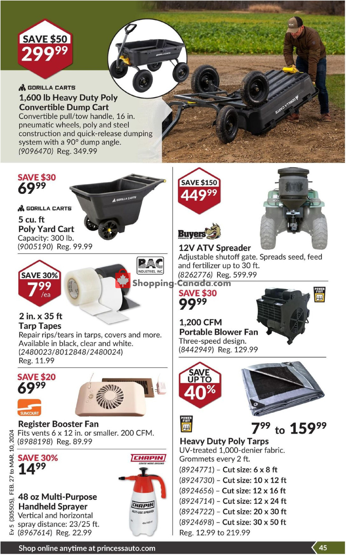 Princess Auto flyer from Tuesday February 27, 2024 to Sunday March 10, 2024 - page 50