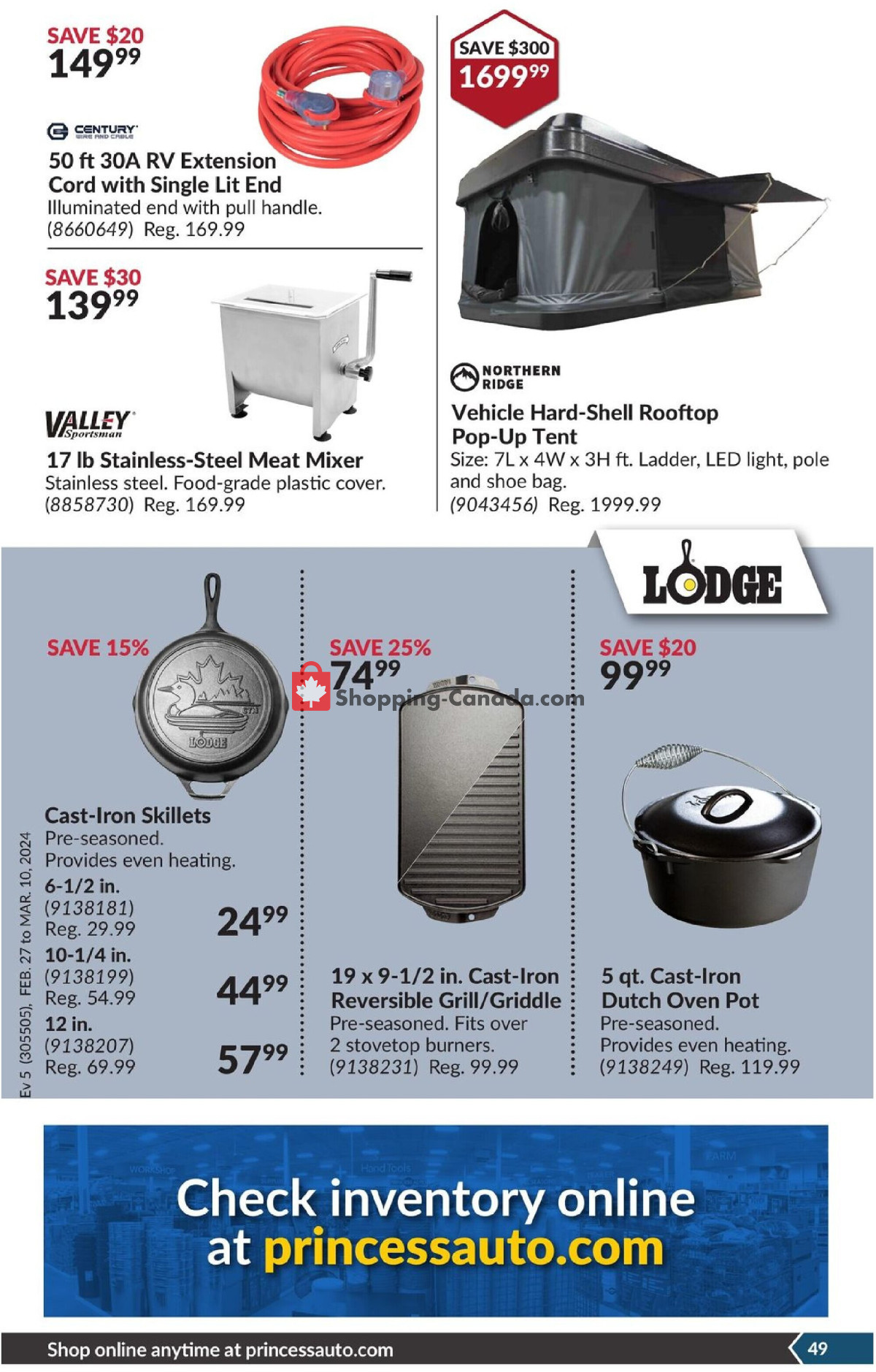 Princess Auto flyer from Tuesday February 27, 2024 to Sunday March 10, 2024 - page 54