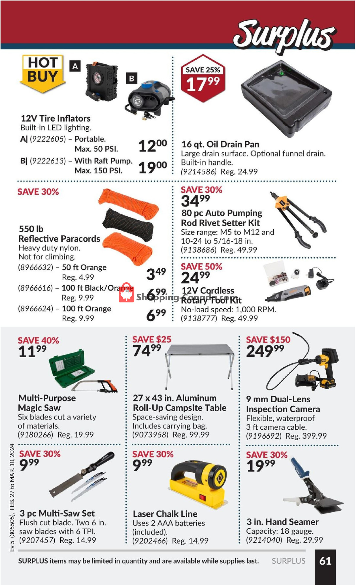 Princess Auto flyer from Tuesday February 27, 2024 to Sunday March 10, 2024 - page 66