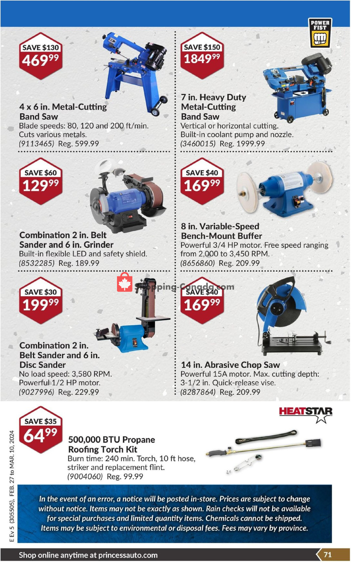 Princess Auto flyer from Tuesday February 27, 2024 to Sunday March 10, 2024 - page 76