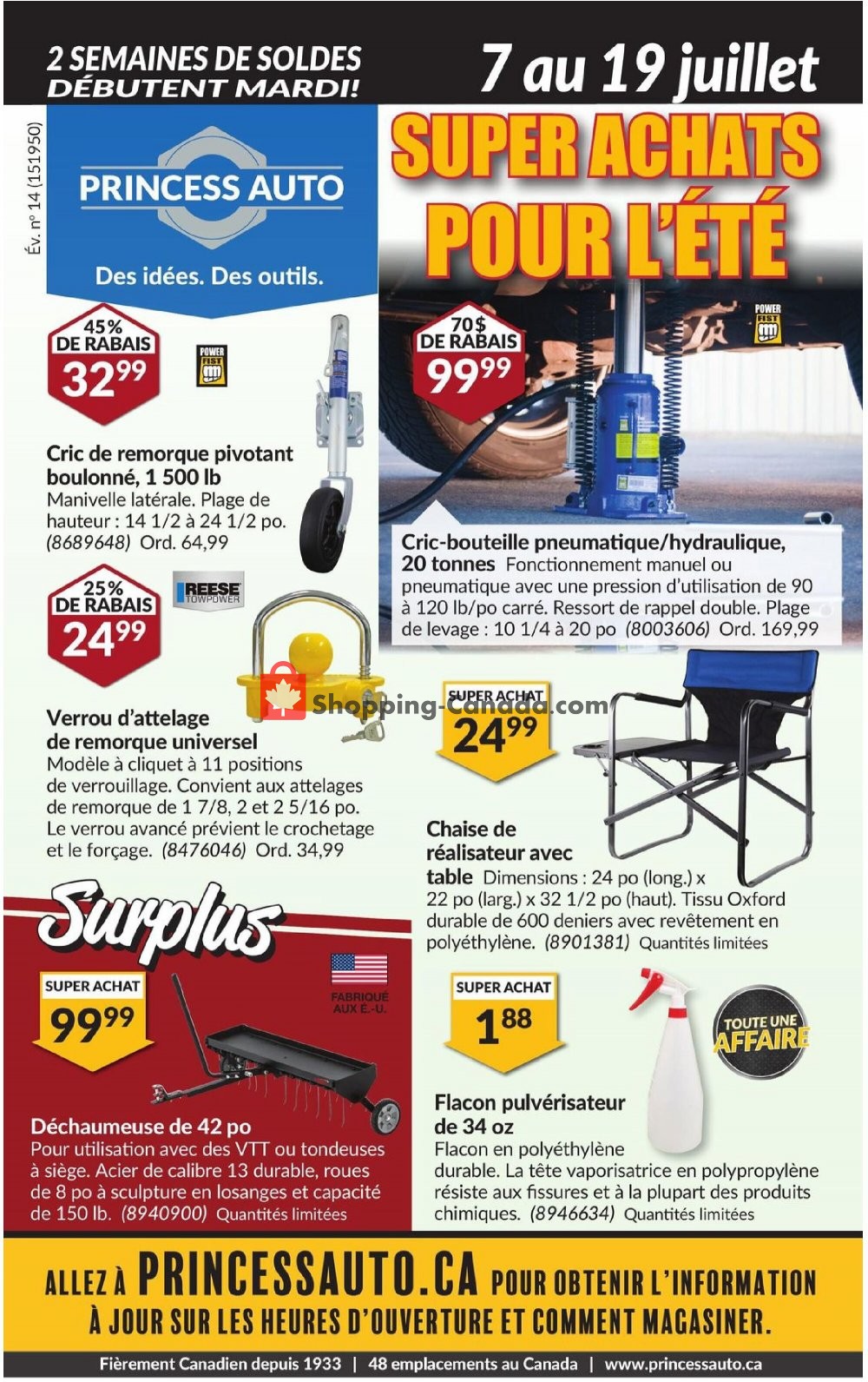 Princess Auto flyer from Tuesday July 7, 2020 to Sunday July 19, 2020 - page 1