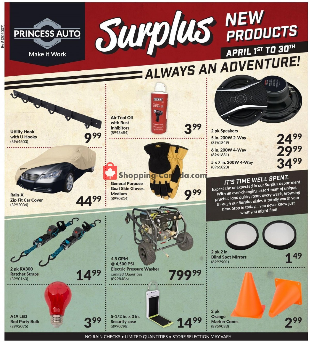 Princess Auto flyer from Thursday April 1, 2021 to Friday April 30, 2021 - page 1
