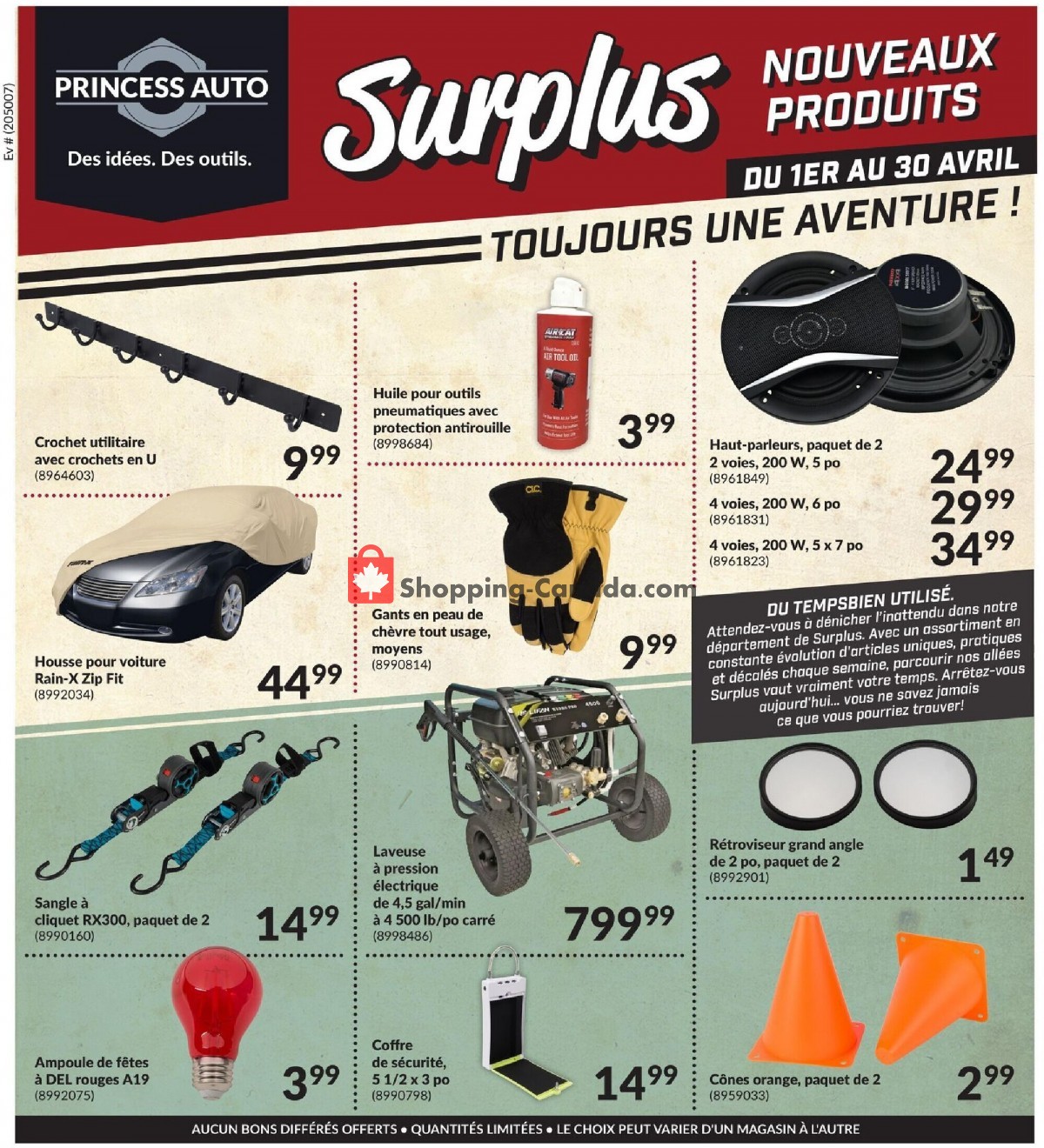 Princess Auto flyer from Thursday April 1, 2021 to Friday April 30, 2021 - page 1