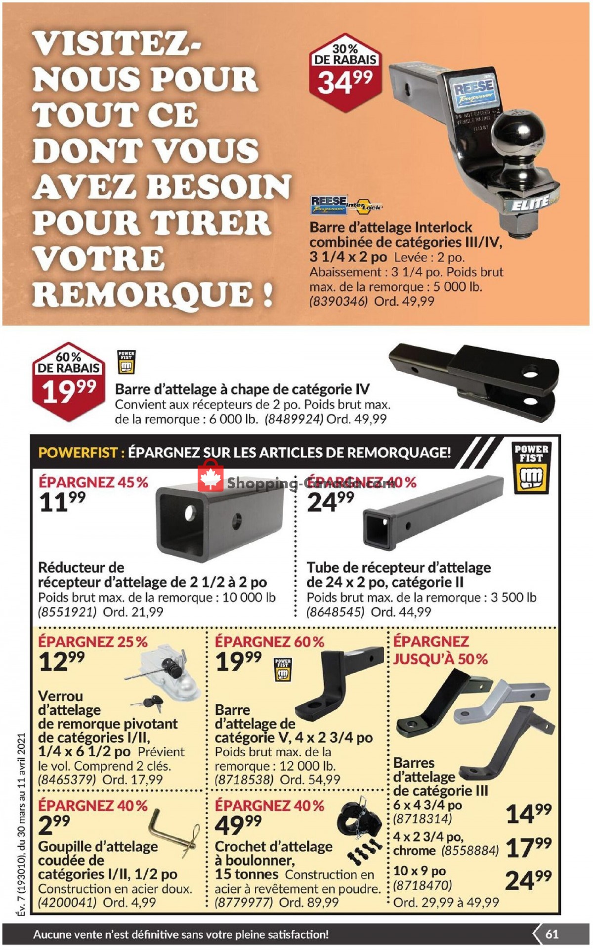 Princess Auto flyer from Tuesday March 30, 2021 to Sunday April 11, 2021 - page 66