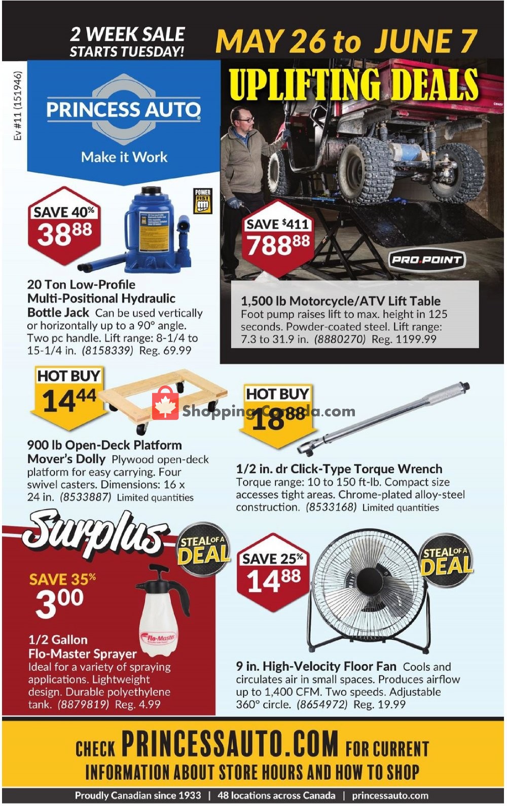 Princess Auto Canada, flyer (Uplifting Deals) May 26 June 7, 2020