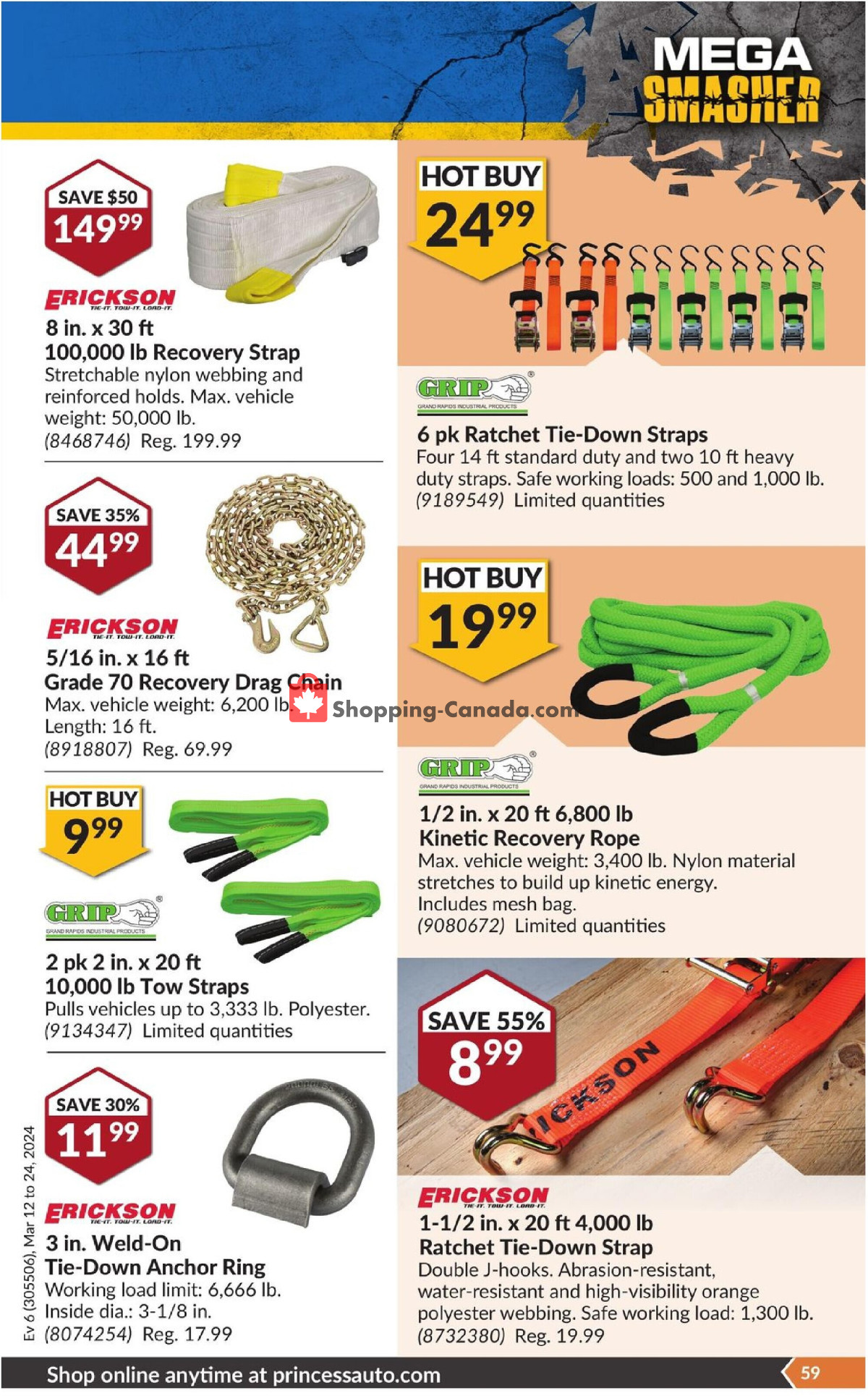 Princess Auto flyer from Tuesday March 12, 2024 to Sunday March 24, 2024 - page 65