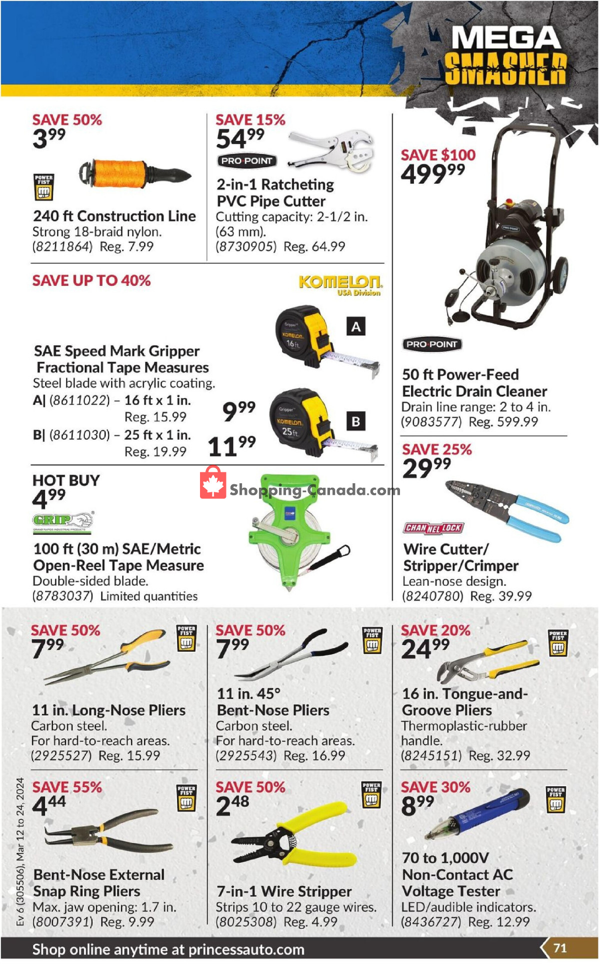 Princess Auto flyer from Tuesday March 12, 2024 to Sunday March 24, 2024 - page 77