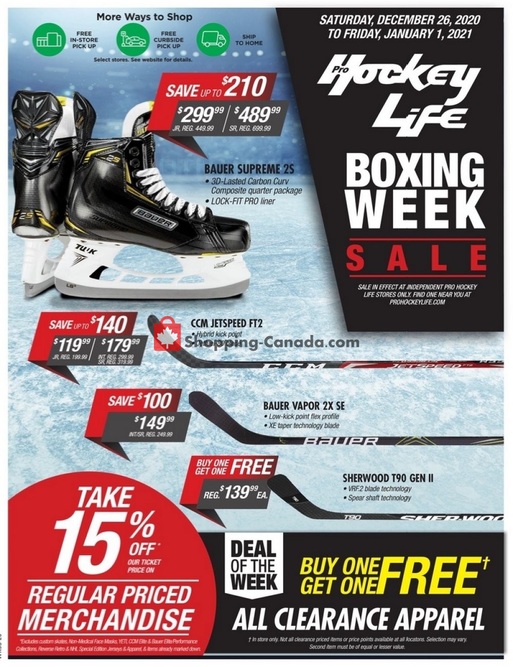 Pro Hockey Life Canada, flyer (Boxing Week Sale) December 26