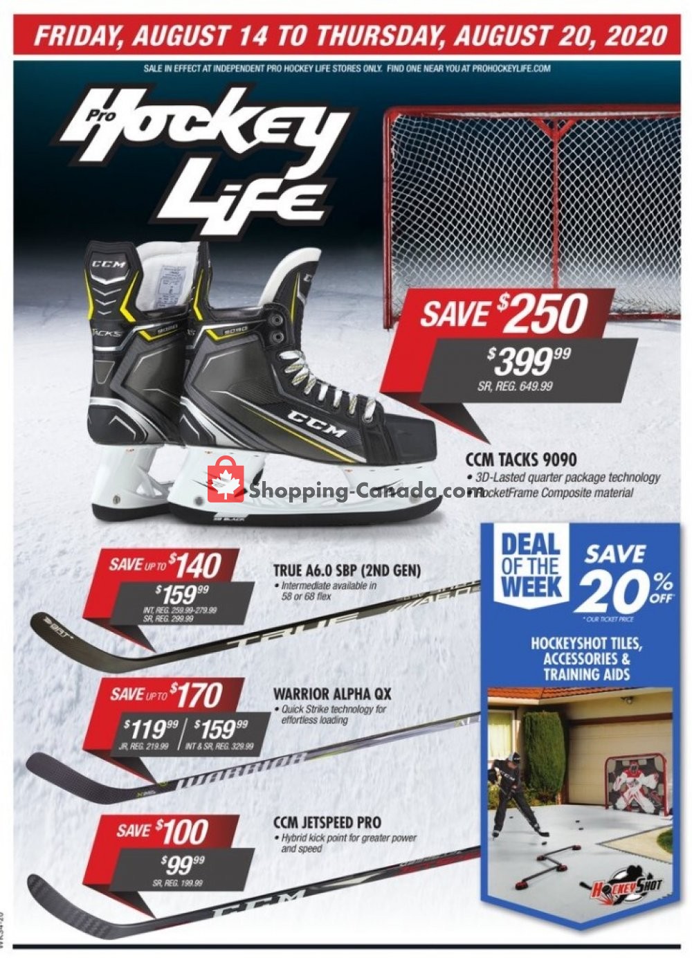 Pro Hockey Life Canada, flyer (Deal of the Week) August 14 August