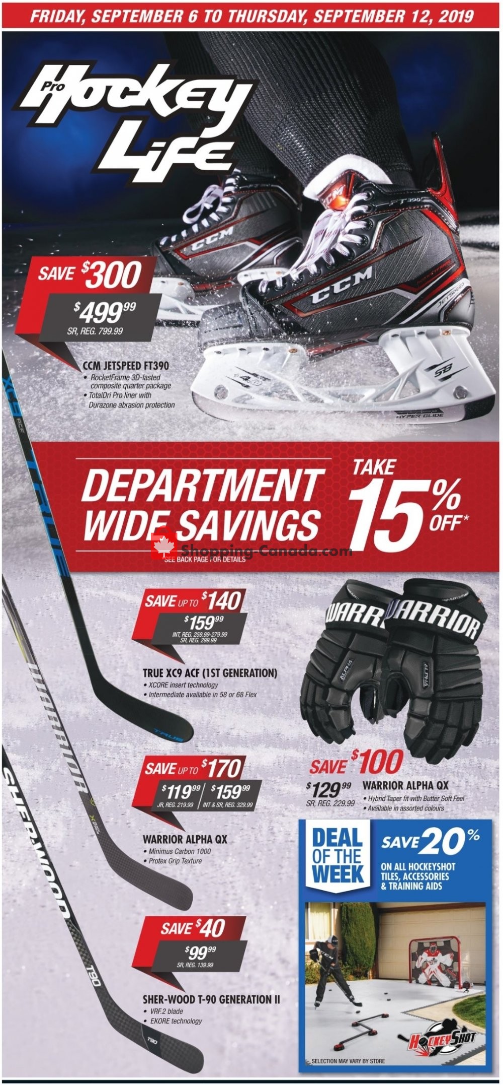 Pro Hockey Life flyer from Friday September 6, 2019 to Thursday September 12, 2019 - page 1