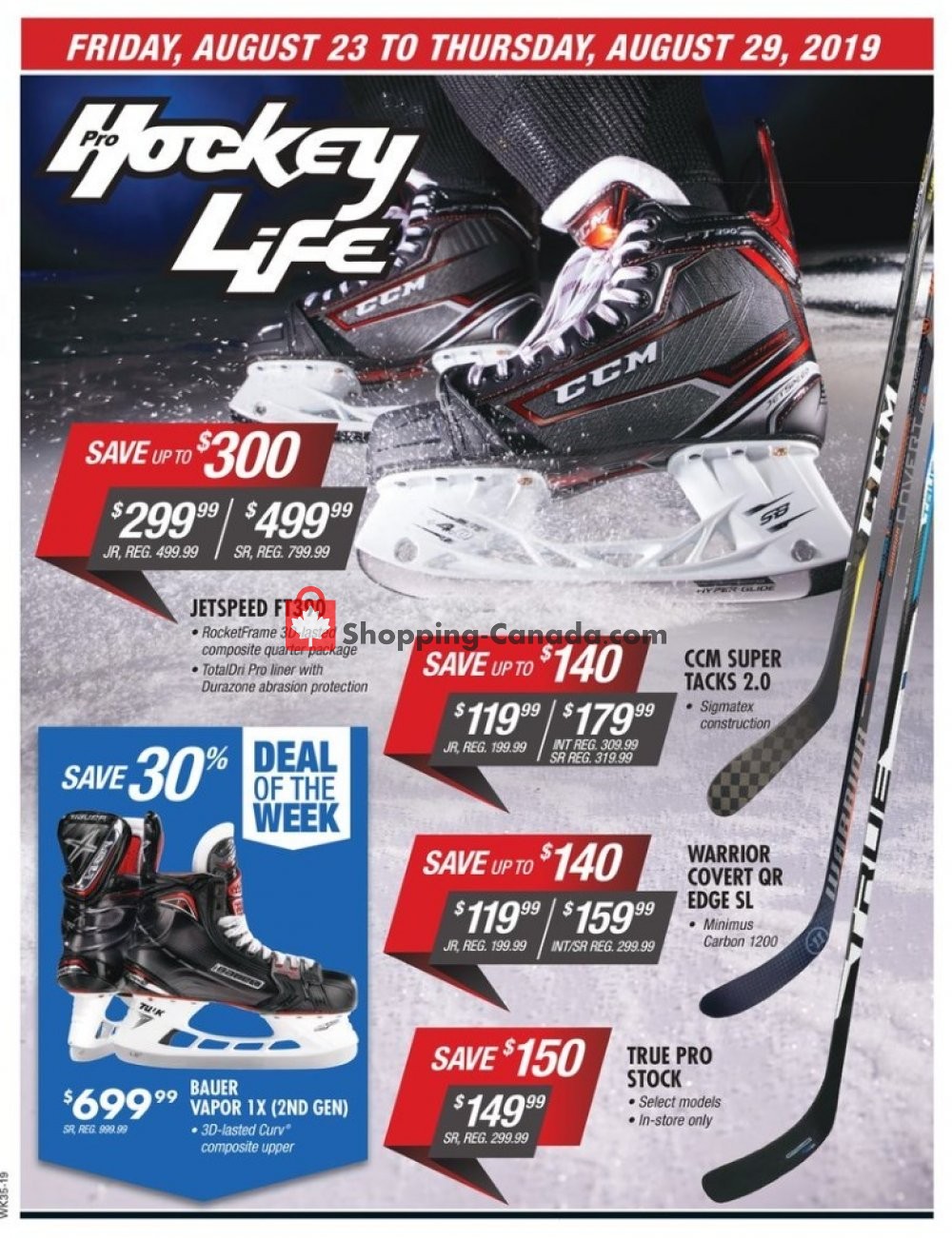 Pro Hockey Life flyer from Friday August 23, 2019 to Thursday August 29, 2019 - page 1