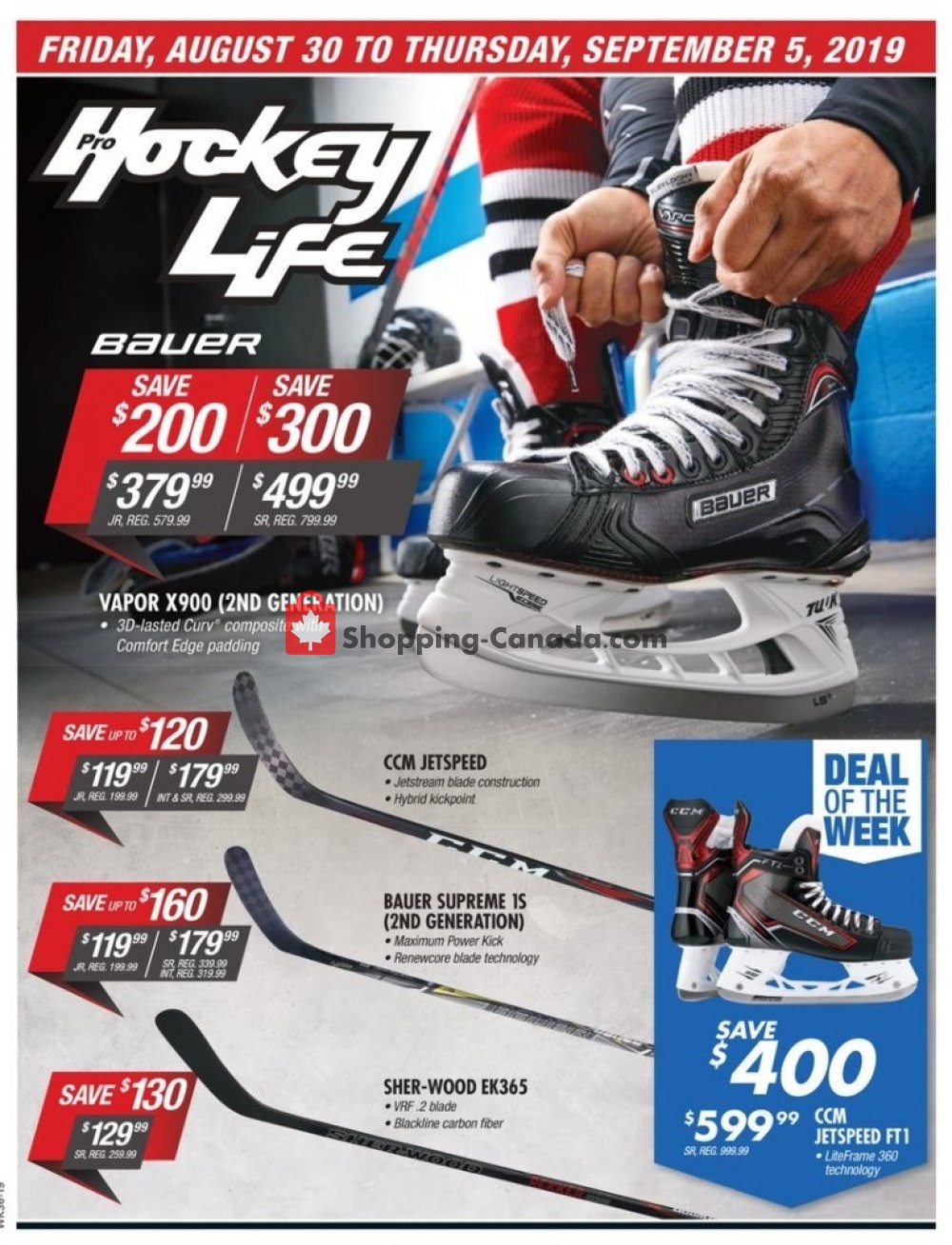 Pro Hockey Life flyer from Friday August 30, 2019 to Thursday September 5, 2019 - page 1