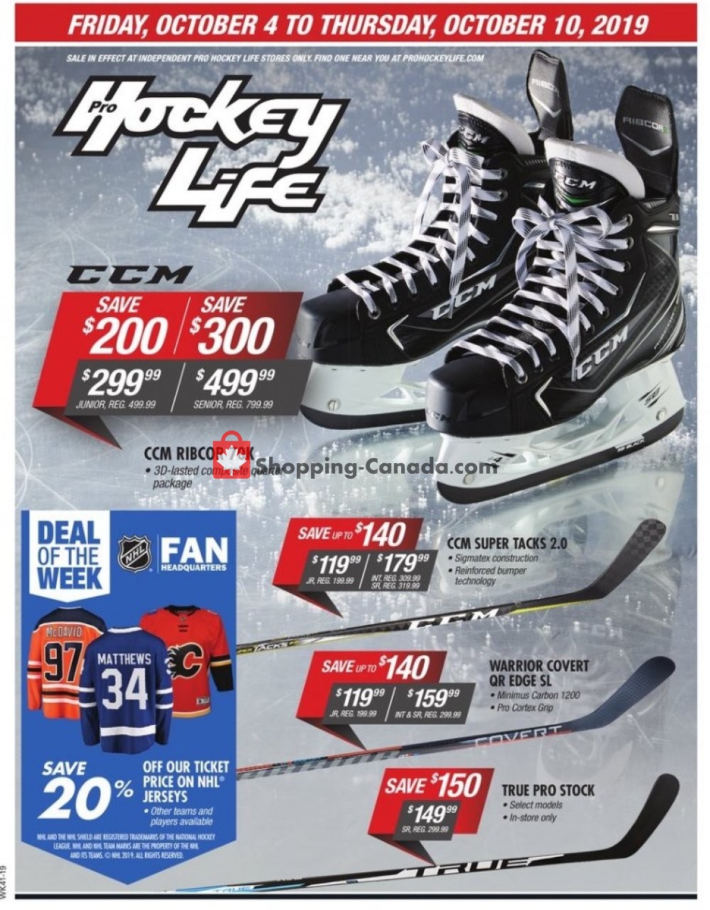 Pro Hockey Life flyer from Friday October 4, 2019 to Thursday October 10, 2019 - page 1