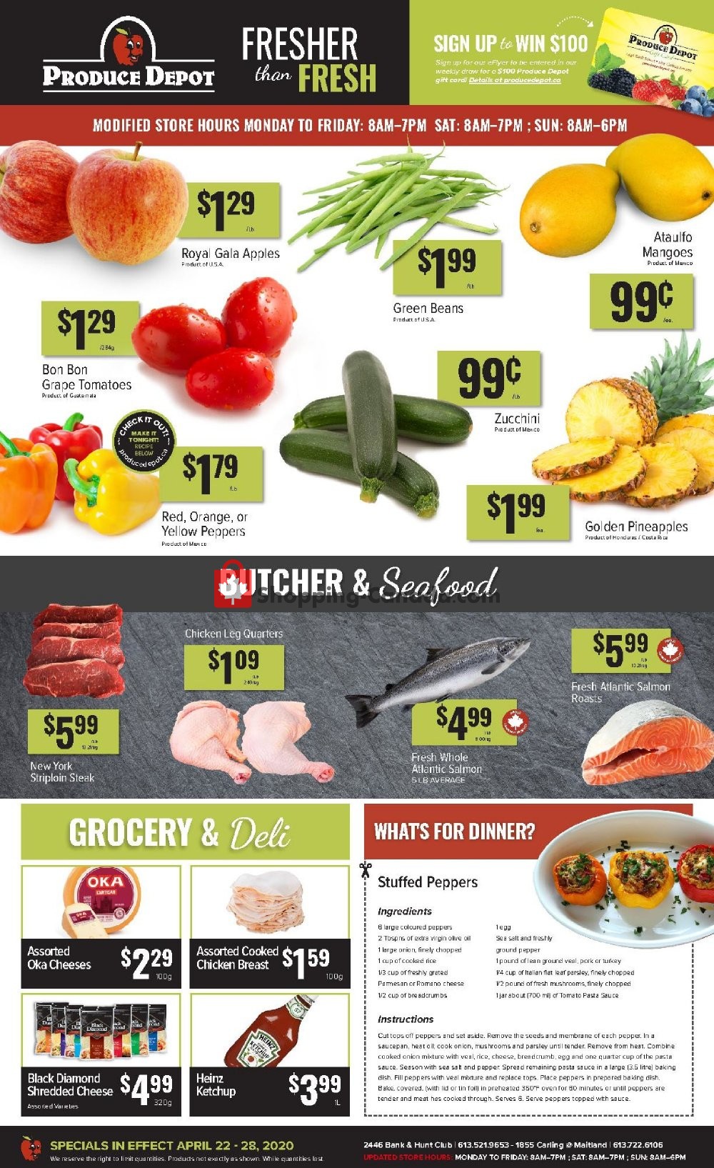 Produce Depot flyer from Wednesday April 22, 2020 to Tuesday April 28, 2020 - page 1