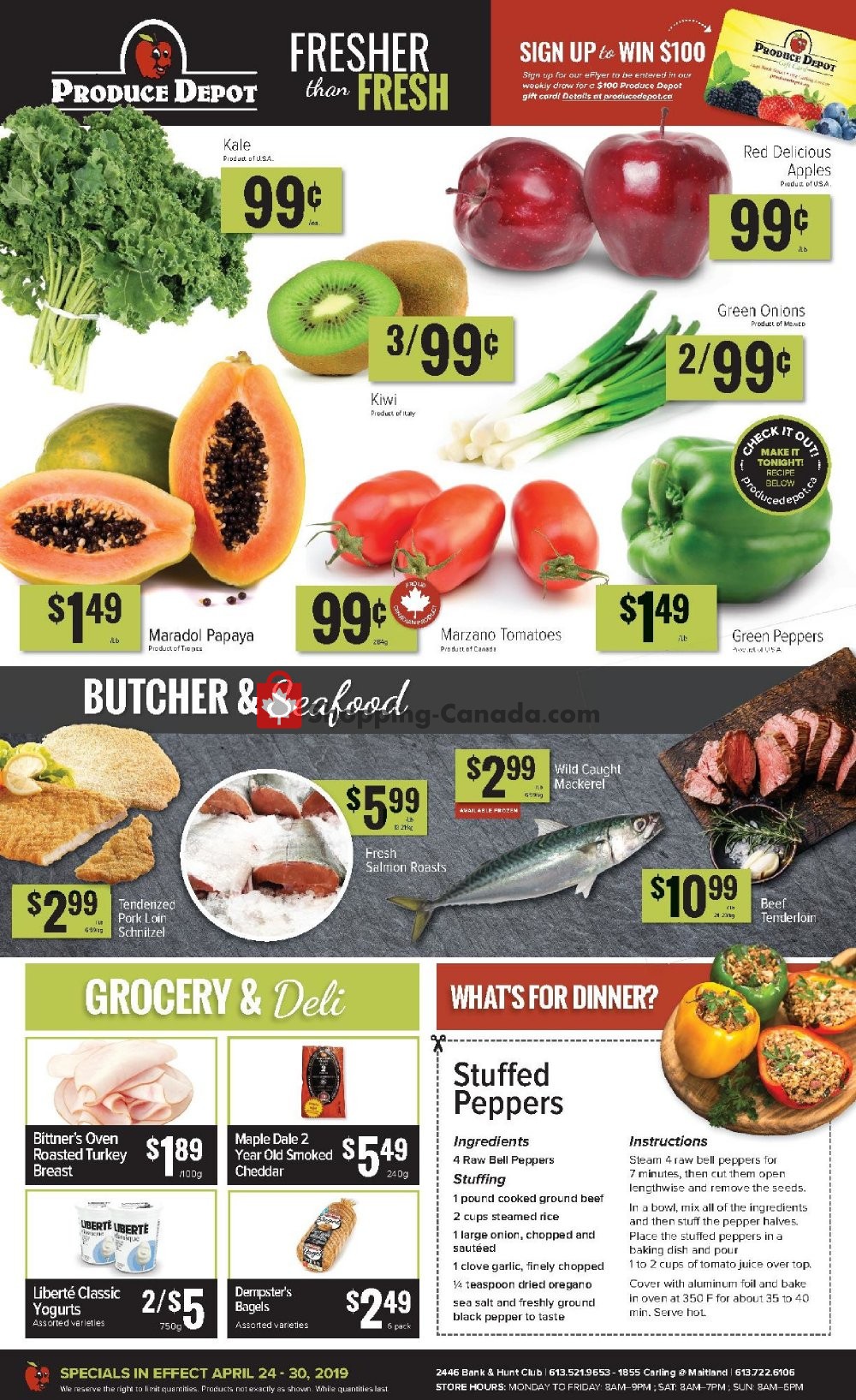Produce Depot flyer from Wednesday April 24, 2019 to Tuesday April 30, 2019 - page 1