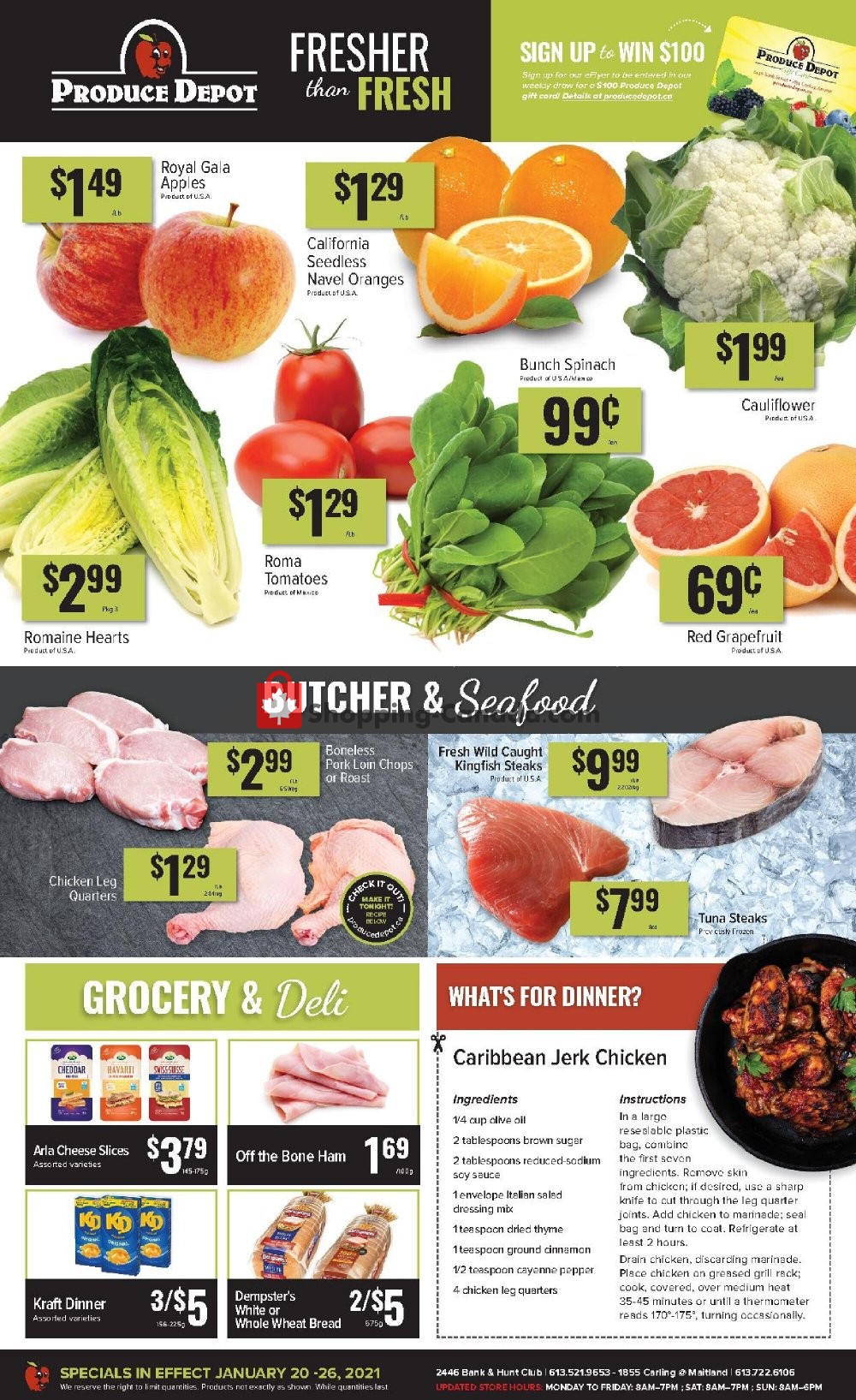 Produce Depot flyer from Wednesday January 20, 2021 to Tuesday January 26, 2021 - page 1