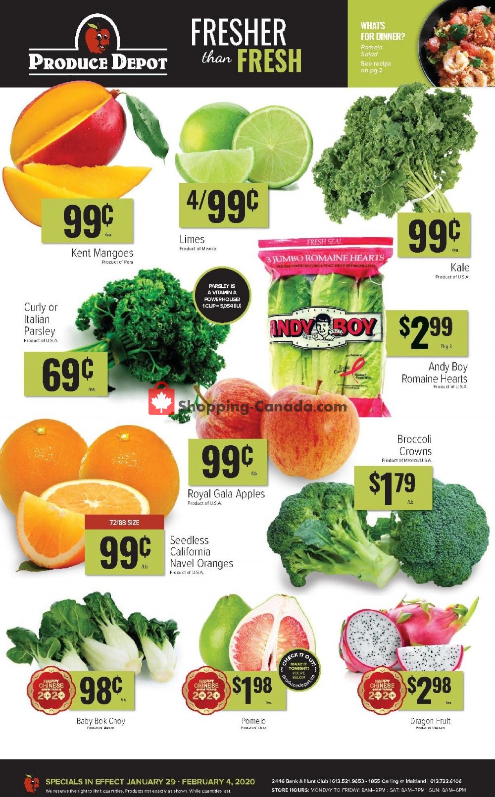 Produce Depot flyer from Wednesday January 29, 2020 to Tuesday February 4, 2020 - page 1