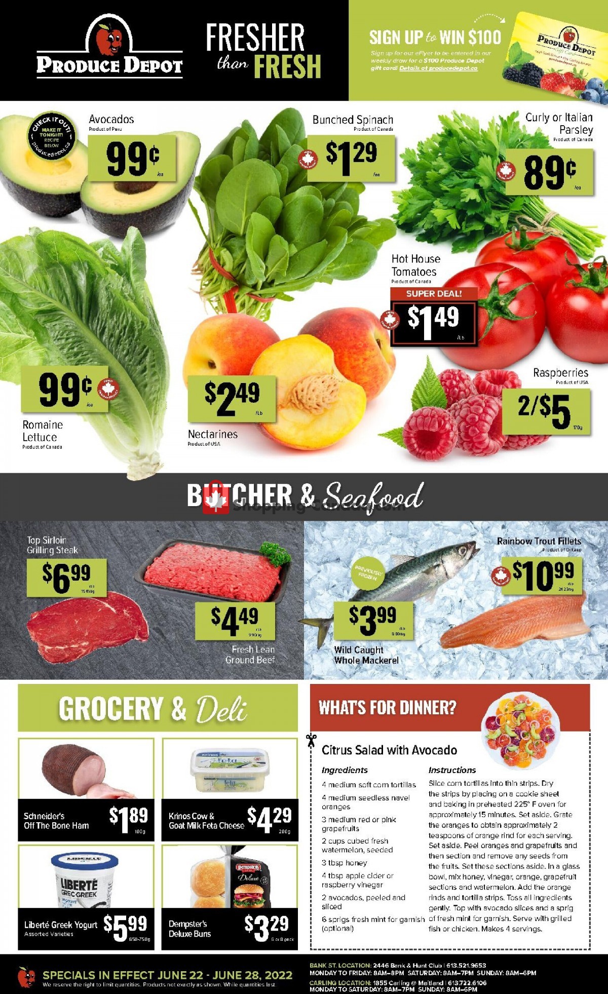 Produce Depot flyer from Wednesday June 22, 2022 to Tuesday June 28, 2022 - page 1