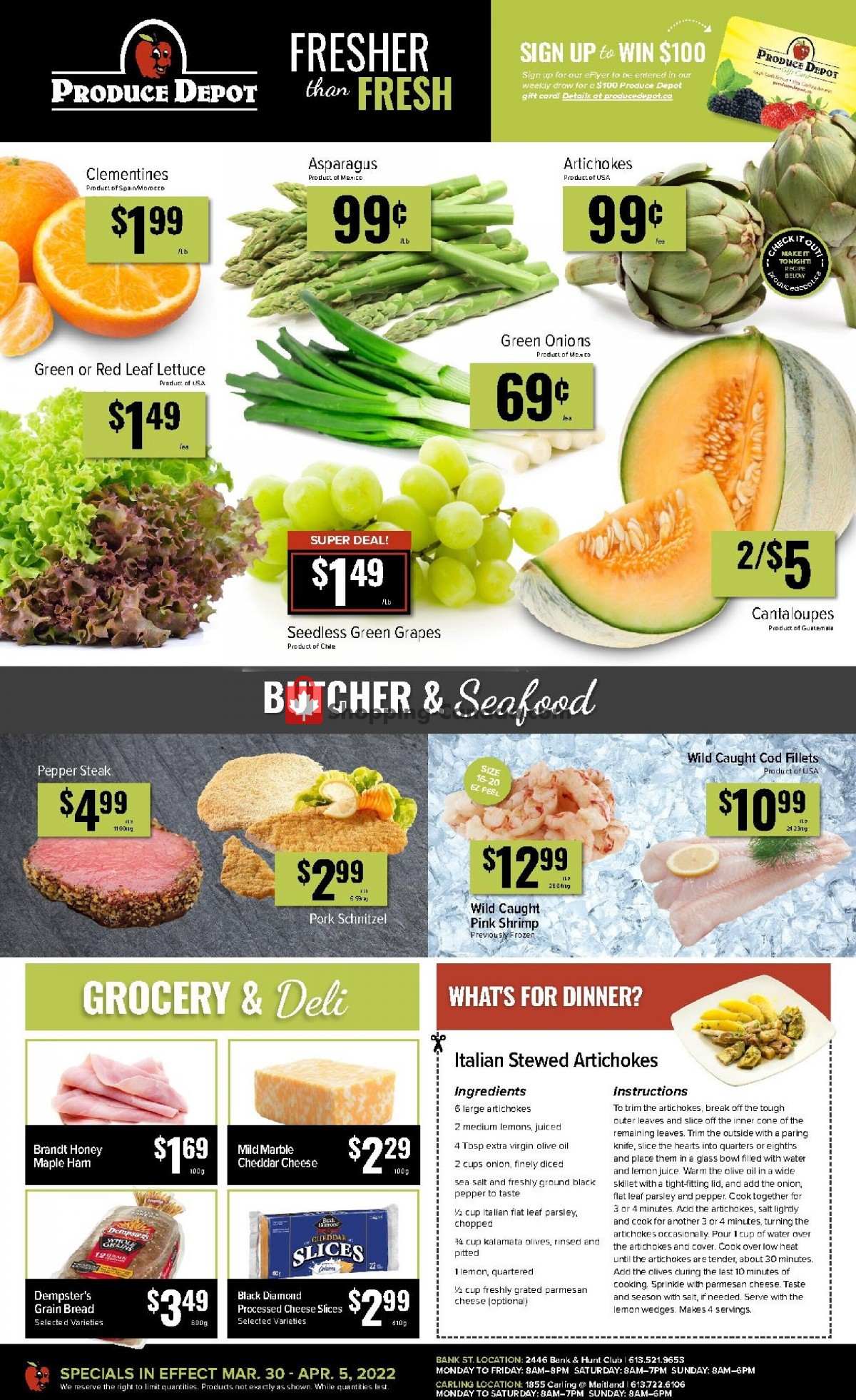 Produce Depot Canada, flyer (Fresher Than Fresh) March 30 April 5
