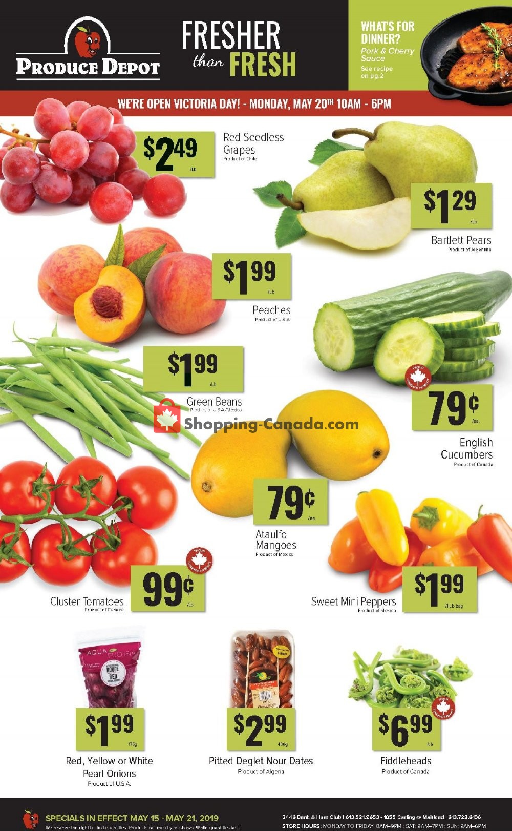 Produce Depot flyer from Wednesday May 15, 2019 to Tuesday May 21, 2019 - page 1