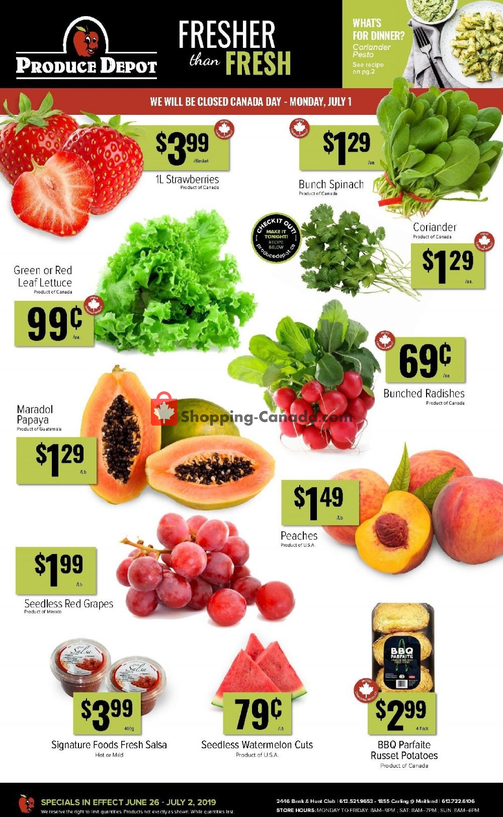 Produce Depot flyer from Wednesday June 26, 2019 to Tuesday July 2, 2019 - page 1