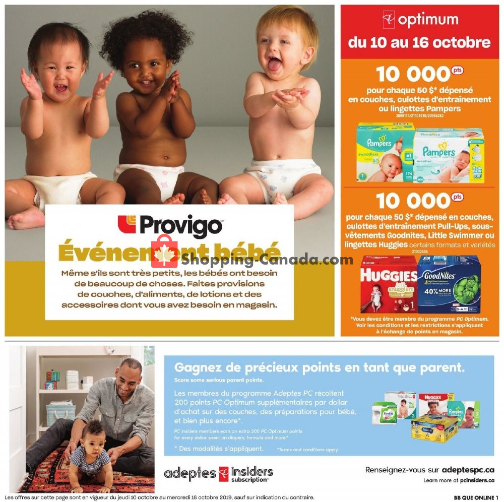 Provigo flyer from Thursday October 10, 2019 to Wednesday October 16, 2019 - page 1