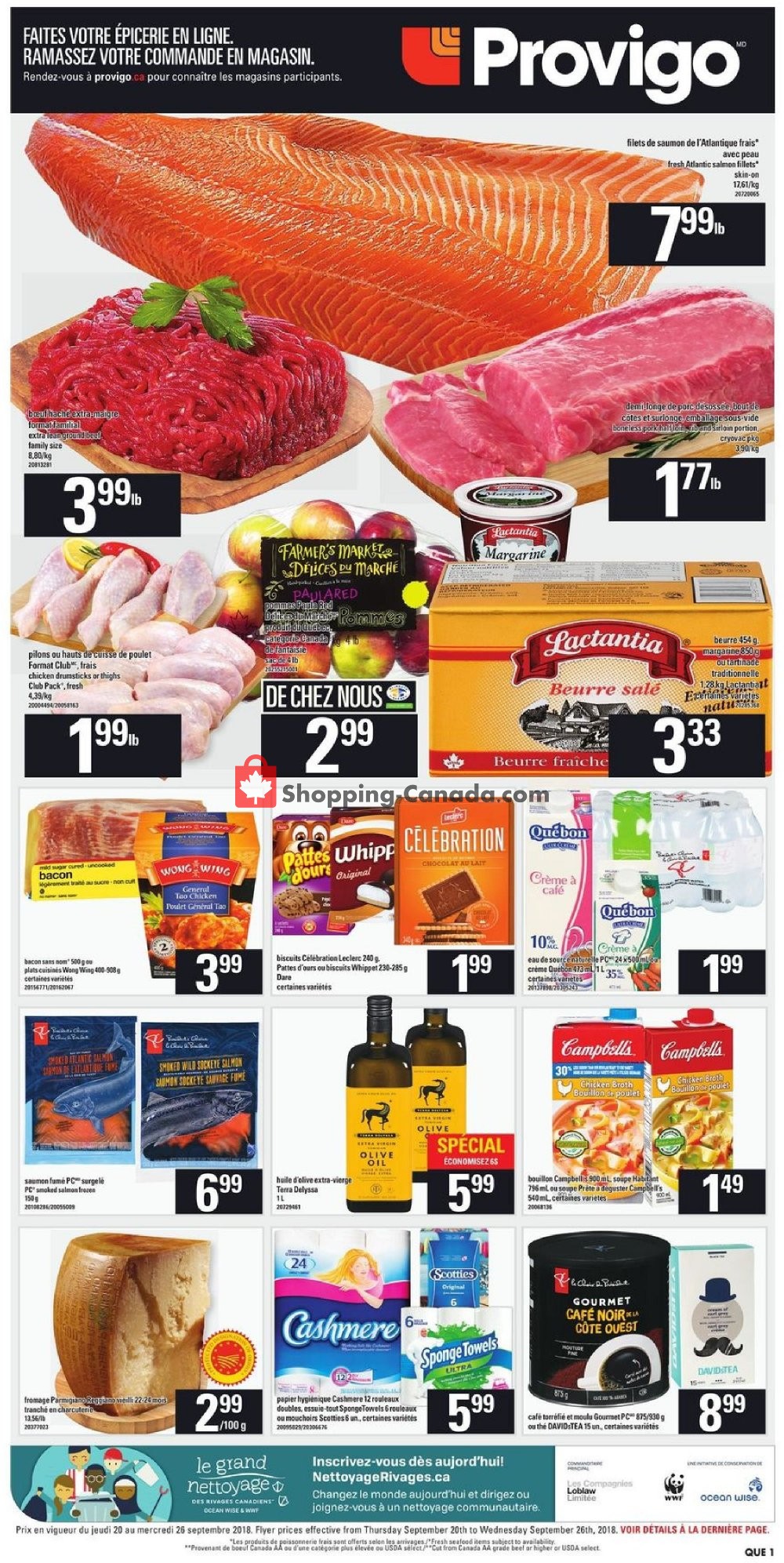 Provigo flyer from Thursday September 20, 2018 to Wednesday September 26, 2018 - page 1