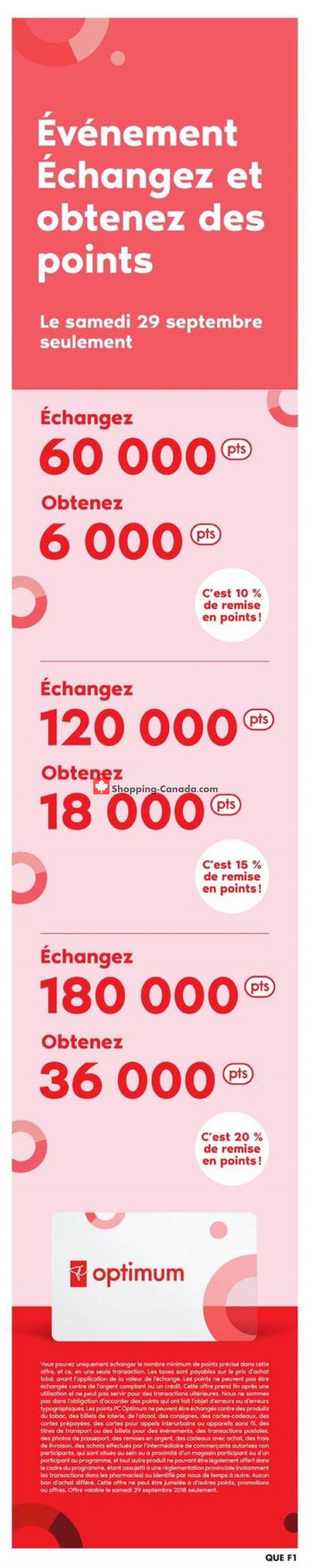 Provigo flyer from Thursday September 27, 2018 to Wednesday October 3, 2018 - page 1