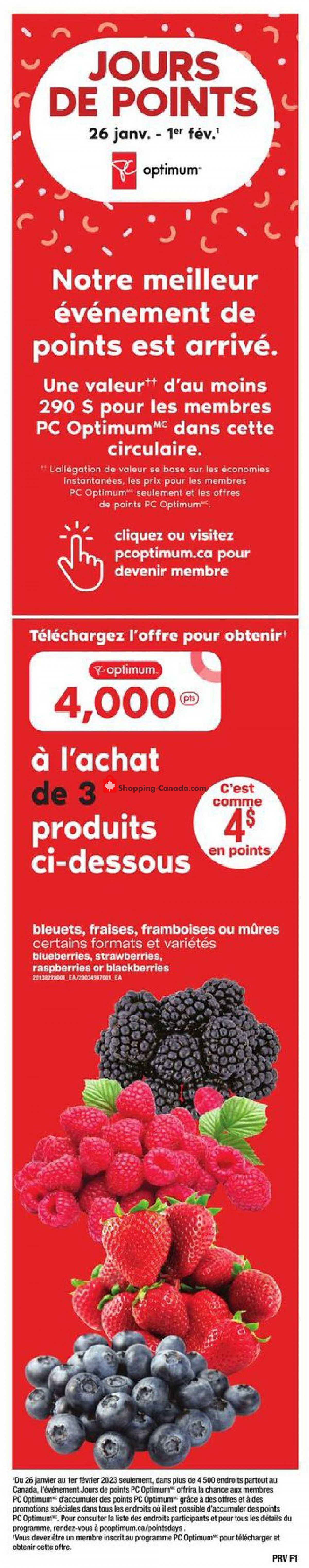 Provigo flyer from Thursday January 26, 2023 to Wednesday February 1, 2023 - page 1