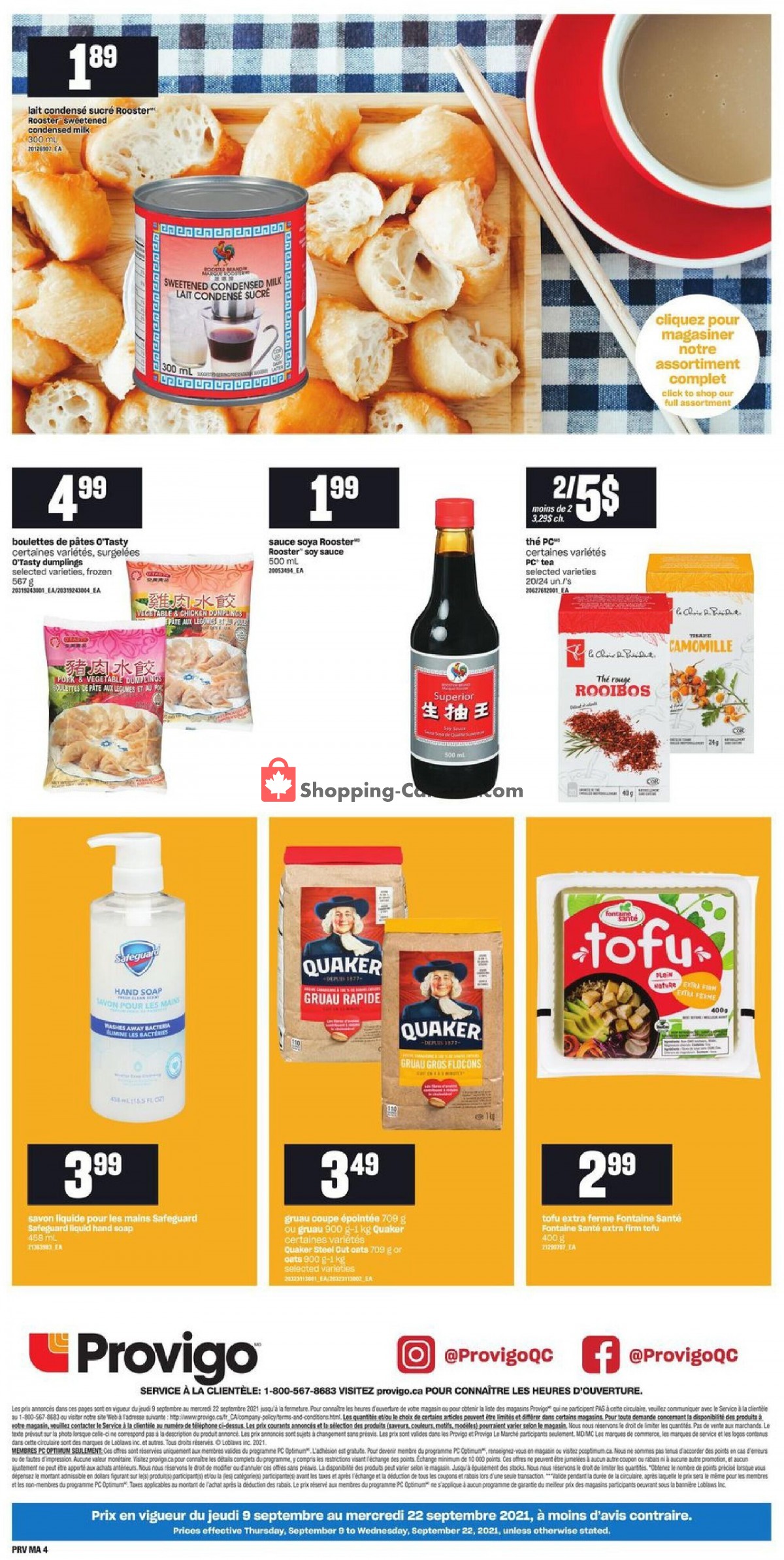 Provigo flyer from Thursday September 9, 2021 to Wednesday September 22, 2021 - page 4