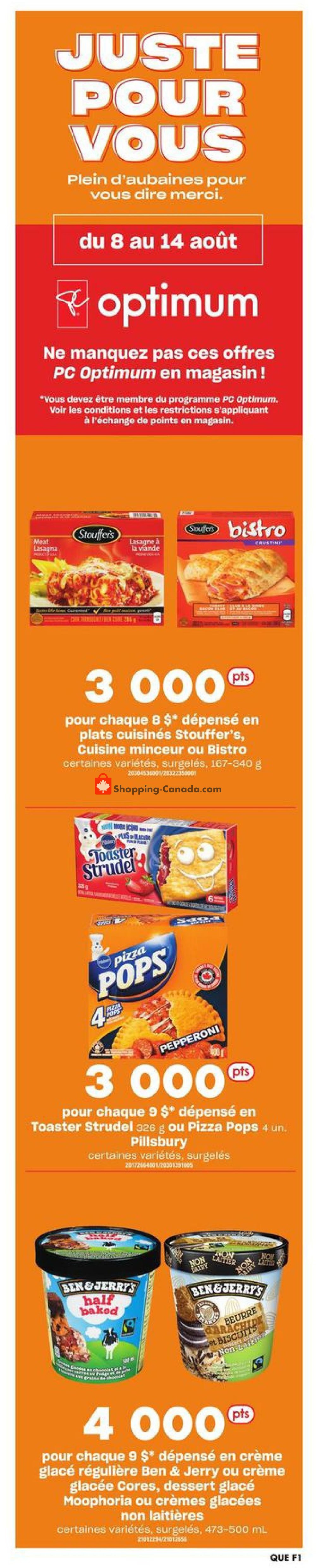 Provigo flyer from Thursday August 8, 2019 to Wednesday August 14, 2019 - page 1