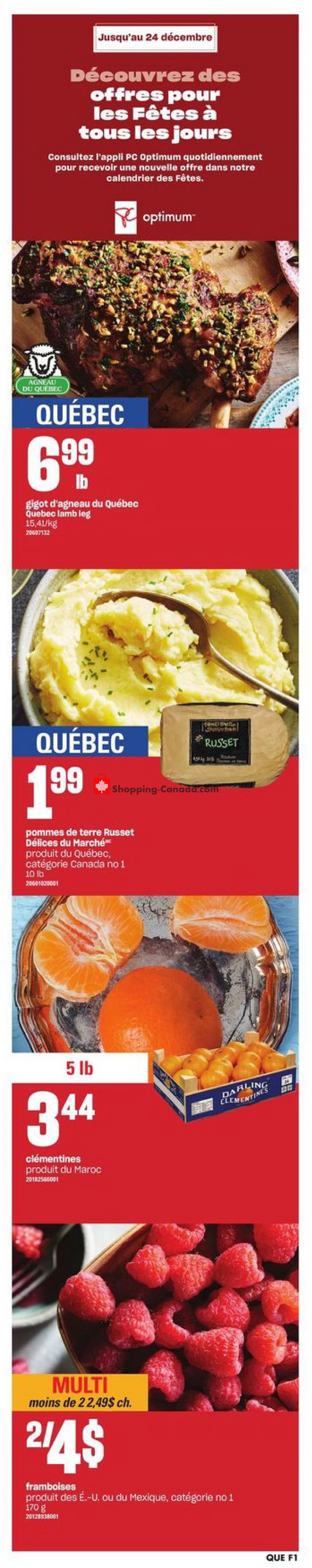 Provigo flyer from Thursday December 17, 2020 to Saturday December 26, 2020 - page 1