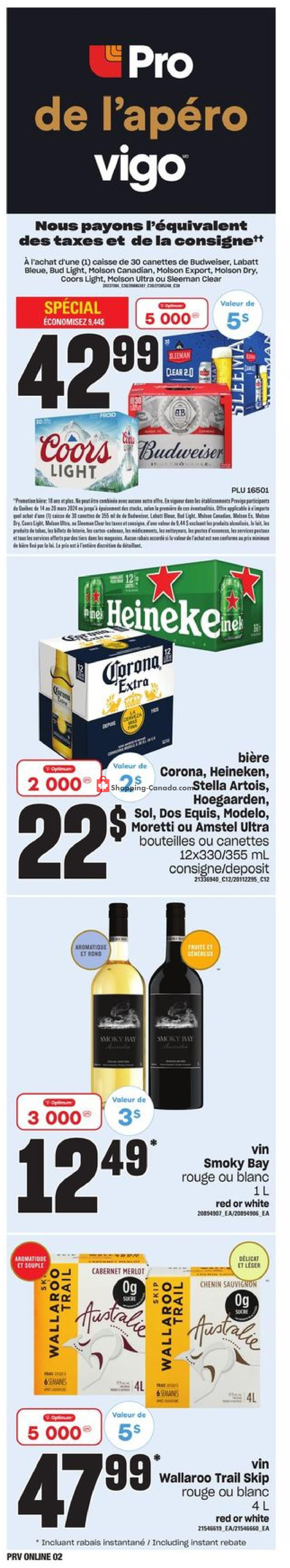 Provigo flyer from Thursday March 14, 2024 to Wednesday March 20, 2024 - page 2